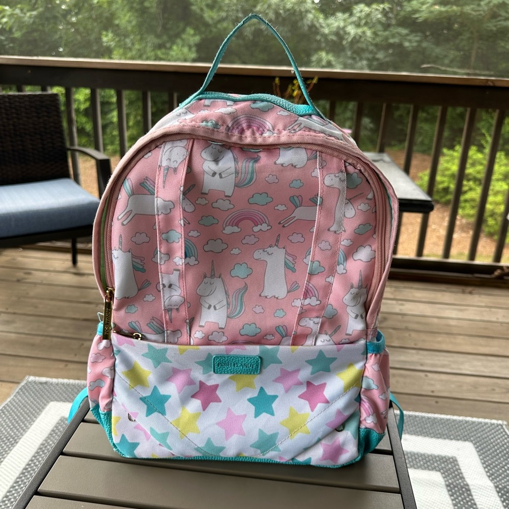 Posh Peanut Unicorn Star Kids Backpack - Pink and Multicolor
